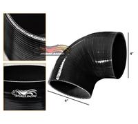 4 " Silicone Calze / Aspirazione / Intercooler Tubo Gomito Accoppiatore Nero Per