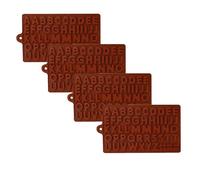 4* Silikonform Buchstaben, Buchstaben Schokoladenform, Silikon Buchstaben Form, Kleine Buchstaben-Silikonformen Für Süßigkeiten Und Schokolade, Zahlen 0-9 Und -Alphabet Schokoladenform