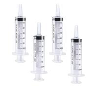 4 siringhe da 50 ml (60 ml), siringa, siringa da 50 ml, siringa Luer Lock, siringa dosatrice, siringa da 60 ml, senza ago in plastica con tappi, per l'alimentazione degli animali di laboratorio, uso