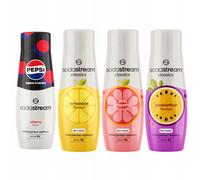 4 Sirupe Sodastream Pepsi Max Cherry + Limonade Zero + Grapefruit + Maracuja