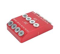 4 Sizes Pocket Hole Drill Guide Jig High Hardness Portable Simple Operation Hole Jig 30 45 90 Degree (Red)