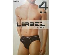 4 SLIP da uomo ragazzo LIABEL LS108C mutanda blu nero grigio cotone elasticizzat