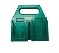 4 slot per rack di stoccaggio della batteria per Bl1830 Bl1840 organizzatore di plastica verde con maniglia e serrature di sicurezza per strumenti da officina (verde 4 slot)