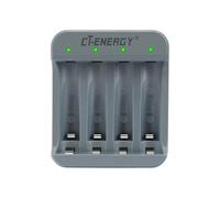 4 Slots 1.5V AA/Lithium Batteries - Fast Charging Indicator Light