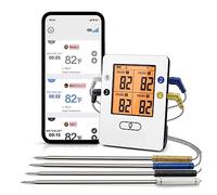 4 Sonde Display Retroilluminato 150M Wireless Smart Bluetooth Connected Phone APP Cottura BBQ Forno Termometro For Carne Monitor Accurato