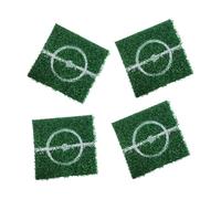 Mad Monkey 2000038 4 x Coasters Artificial Grass Table Decoration Football, gree