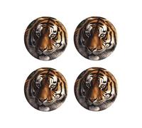4 sottobicchieri in pelle per bevande, set di sottobicchieri con tigre del Bengala per diversi tipi di tazze, tappetino estetico per la decorazione d