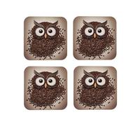 4 sottobicchieri per bevande, protezione da tavolo, in pelle di chicco di caffè, per tipi di tazze, sottobicchiere assorbente per tavolino da caffè, decorazione per la casa, tappetino per tazza da