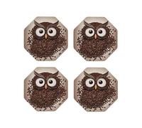 4 sottobicchieri per bevande, protezione da tavolo, in pelle di chicco di caffè, per tipi di tazze, sottobicchiere assorbente per tavolino da caffè, decorazione per la casa, tappetino per tazza da