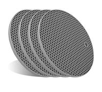 4 sottopentola in silicone multiuso per tavolo da pranzo, isolamento per tazze, sottobicchieri, controsoffitti da cucina, resistenti al calore, grandi, antiscivolo, cuscinetti caldi a nido d'ape, grigio
