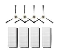 4 Spazzole Laterali + 4 Filtri, Compatibile Con Gli Accessori For Aspirapolvere Robot Lefant M210 Serie N1 OKP K2, Accessori For Aspirapolvere(M210P-9cm filter)