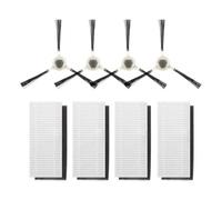 4 Spazzole Laterali + 4 Filtri HEPA, Compatibili Con Lefant, Serie M210 N1 OKP K2, Accessori For Aspirapolvere Robot, Pezzi Di Ricambio(M210P-9cm filter)