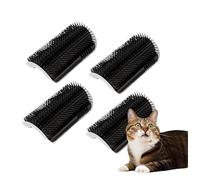 4 spazzole morbide per gatti, massaggianti angolari per gatti, spazzola angolare per gatti, giocattolo per gatti con erba gatta, angolo massaggiante per gatti, per massaggiare e rimuovere il pelo