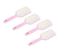 4 spazzole per capelli curve Teezer, massaggio del cuoio capelluto con asciugatura più rapida, spazzola per definire i ricci, impugnatura comoda, per tutti i tipi di capelli, (Pink Handle)