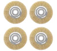 4 spazzole per fughe in filo di acciaio, spazzola in ottone, spazzola per fughe in metallo, spazzola in ottone, larghezza 12 mm, spazzola Weedbrush accessorio spazzola di ricambio per rimuovere