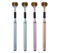 4 spazzolini da denti a 3 lati, spazzolino da denti per pulizia profonda, manico ergonomico, spazzolino manuale antiscivolo per una pulizia efficace