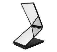 4 specchietti stradali | Set di specchi per lo styling a rifold | Specchio da scrivania portatile con pannelli visivi a 360° e supporto stabile per acconciature dettagliate | Stazione di cura