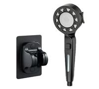 4-speed Upgraded Multi-function Boost Filter Shower Head Bathroom Accessories One-button Switch Shower(Black Set)