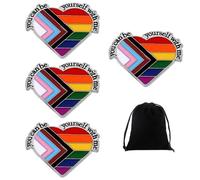 4 spille d'amore arcobaleno con 1 custodia, spille da bavero, accessori gay-Pride, spille d'amore alla moda, spille con bottone smaltato, accessori decorativi, adatte per vestiti, borse, 2,4 * 3 cm,