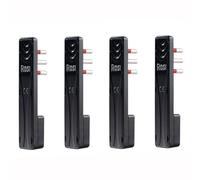 4 Spine 10A nera, spina piccola, piegata a 90°, ad angolo, ultrapiatta salvaspazio, ideale per installazioni in spazi ristretti come dietro mobili o elettrodomestici, spina extra-piatta flat