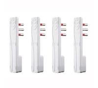 4 Spine 16A bianche, spina grande, piegata a 90°, ad angolo, ultrapiatta salvaspazio, ideale per installazioni in spazi ristretti come dietro mobili o elettrodomestici, spina extra-piatta flat