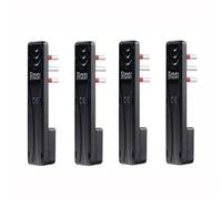 4 Spine 16A nere, spina grande, piegata a 90°, ad angolo, ultrapiatta salvaspazio, ideale per installazioni in spazi ristretti come dietro mobili o elettrodomestici, spina extra-piatta flat