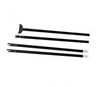 4 Stable Sticks® Bush Light Shooting Sticks (nero) - Alluminio leggero, estrema stabilità per caccia e tiro, pieghevole e trasportabile, bipiede a 4 punti