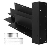 4 staffe angolari rialzate per aiuole da giardino, antiruggine, connettori in metallo con viti, 27,9 x 7,6 x 7,6 cm, staffa di fissaggio ad angolo retto, per mobili in legno, fioriere da giardino