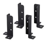 4 staffe di base for pali in ferro for il fissaggio di ringhiere for recinzioni da giardino, balconi, cassette postali, terrazze, attrezzi da esterno, antiruggine