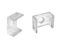 4 staffe di montaggio per il profilo in alluminio nero Reno da inserire | Accessori per profili in alluminio a LED