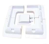 4 staffe di montaggio per pannelli solari, staffa di montaggio per moduli solari in ABS, con scatola di giunzione, per progetti solari, camper, roulotte, barca, senza foratura (bianco)