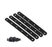 4 staffe di rinforzo dritte in acciaio inossidabile, piastre di riparazione piatte, staffe di giunzione for impieghi gravosi con viti