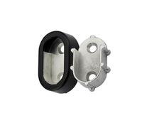 4 staffe per asta appendiabiti in lega di zinco ispessita, base con flangia da 16 mm, per armadio, armadio, portasciugamani, mobili, miglioramento della casa (nero)