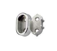 4 staffe per asta appendiabiti in lega di zinco ispessita, base con flangia da 16 mm, per armadio, armadio, portasciugamani, mobili, miglioramento della casa (argento)