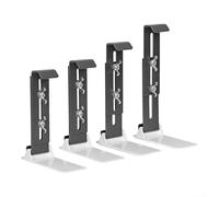 4 staffe per davanzale della finestra, regolabili in acciaio inox, per balconi, cornici esterne, kit di supporto per fissaggio senza trapano antivento