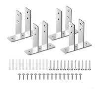 4 staffe per pannello divisorio per WC, staffe per schermo orinatoio a 2 orecchie, divisorio impermeabile per bagno per installazione stabile di servizi igienici pubblici