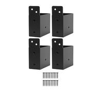 4 staffe per pergolato in metallo per pali in legno 2x4, recinzione baite