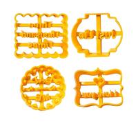 4 stampi antiaderenti in ABS a forma di festival per attività per bambini, attività festive, dolcetti, legami familiari e biscotti creativi