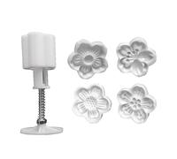 4 stampi da forno efficienti per fiori di ciliegie, pratico strumento da cucina in ABS per presentazione professionale di dessert, set di utensili da forno facili da premere