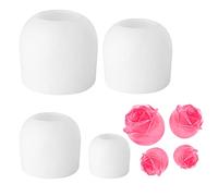 4 stampi in silicone a forma di fiore per candele in resina, per aromaterapia a forma di rosa, gesso e ghiaccio, per candele, sapone, torte, fondente, cioccolato, resina epossidica, per fai da te,