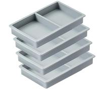 4 stampi in silicone per alimenti, 4 divisori in silicone, adatti per riporre comodamente con questi stampi è possibile congelare diversi alimenti contemporaneamente (grigio)