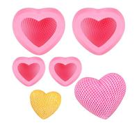 4 stampi in silicone per colata a forma di cuore in silicone per versare stampi fai da te, sapone fatto a mano, cioccolato, decorazione torta