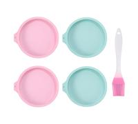 4 stampi per friggitrice ad aria calda, 1 pennello in silicone, pirottini per friggere ad aria calda, set di uova in silicone, stampi per friggitrice ad aria calda, utensili da forno riutilizzabili