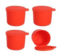 4 stampi per ghiaccio per Kitchenaid con coperchi, accessori riutilizzabili in silicone per macchina per la produzione di ghiaccio compatibili con rasoio Kitchenaid (rosso)