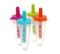 4 Stampi per ghiaccioli in plastica con stecco riutilizzabili