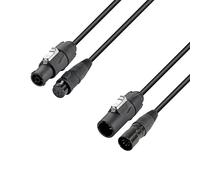 4 STAR H TCON 5D 0300 - Cavo ibrido | Rete e DMX | XLR a 5 poli x X Series IP65 | 3 m, nero