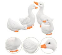 4 statuette in resina di anatra, mini statuette di anatra, collezione di