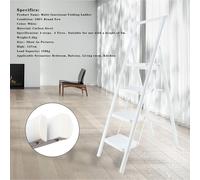 4 Step Ladder, Foldable Step Stools for Adults Anti-Slip Pedal, Lightweight Y1