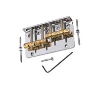 4 String Electric Bass Guitar Fixed Bridge Assembly Metal Texture Perfect for Bass Guitar Brass Saddles