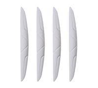 4 strisce bianche anti-collisione con bordo porta auto, protezione in gel di silice, adatte per la maggior parte delle portiere dell'auto, specchietto retrovisore, maniglie per porte esterne